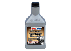 Plně syntetický motorový olej pro motocykly AMSOIL 20W-50 Synthetic V-Twin Motorcycle Oil 946 ml (1 quart)